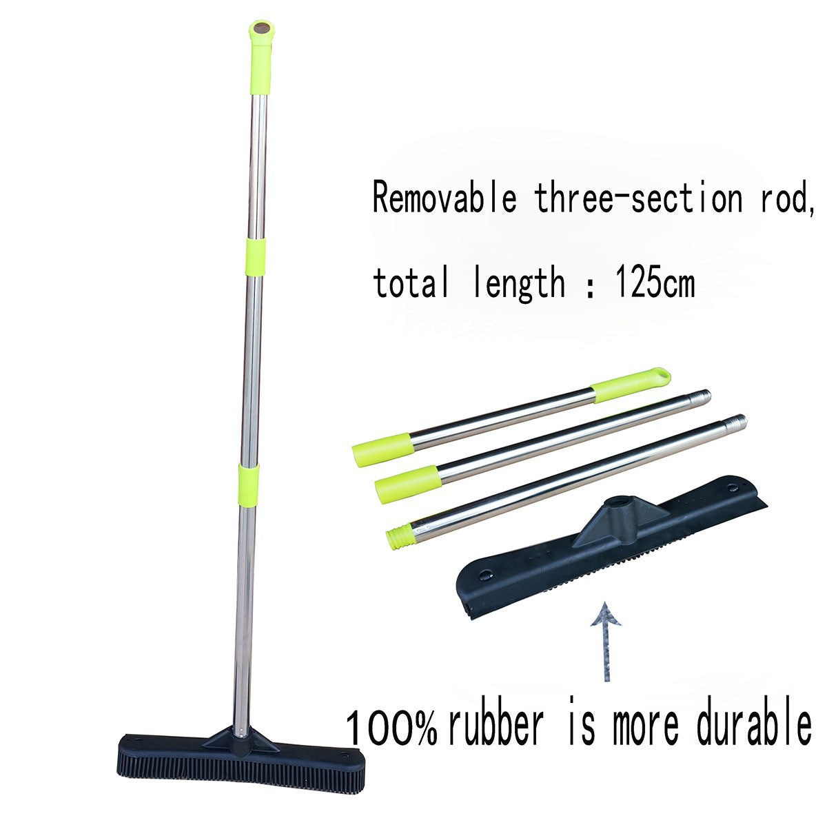 Rubber Pet Hair Removal Broom