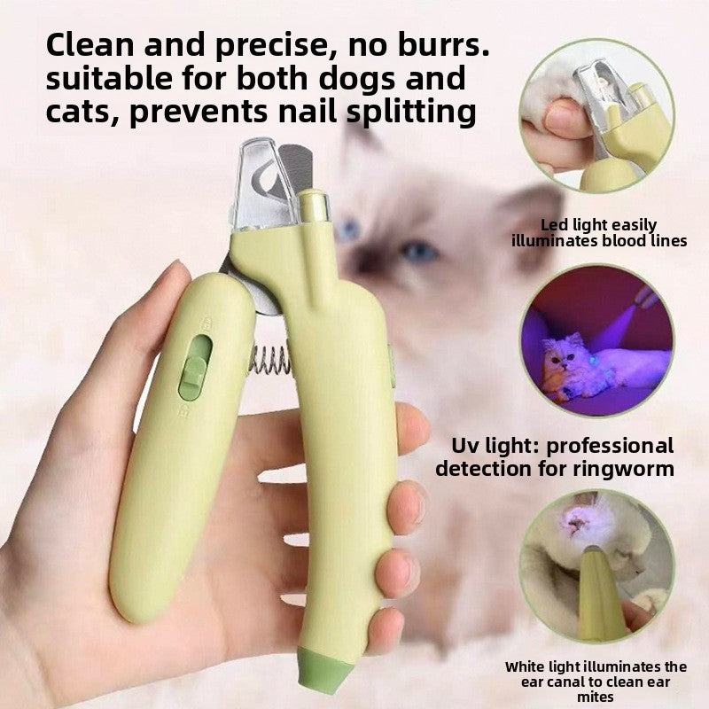 LED Pet Nail Clipper with Safety Guard